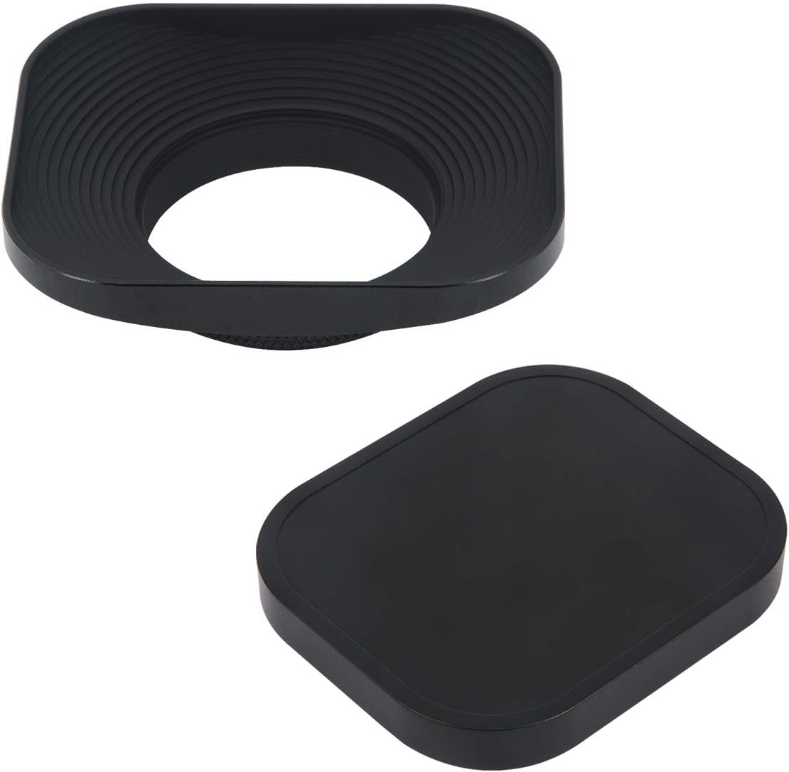 Haoge LH-B39T 39mm Square Metal Screw-in Lens Hood with Metal Cap for Fujifilm Fujinon 60mm f/2.4 XF60mmF2.4 R Macro - Image 3