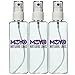 MoYo Natural Labs 3.4 oz Spray Bottles, TSA Approved Travel Bottles with Fine Mist Pump Spray, Empty Travel Containers, BPA Free PET Plastic for Essential Oils and Liquids Bottles (Pack of 3, White)