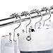 Wimaha Rustproof Shower Curtain Rings, Stainless Steel Heavy Duty Roller Double Glide Shower Hooks for Bathroom Shower Rods Curtains Liners, Polished Chrome, Set of 12