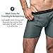 Lapasa 2 Pack Men's Travel Boxer Brief Anti-Microbial Breathable Mesh Performance Outdoor Underwear M16 (Large, Gray)