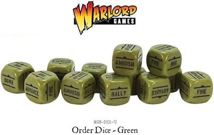 Green Bolt Action Order Dice