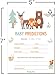 Papery Pop 30 Baby Shower Prediction and Advice Cards, Boy or Girl - Baby Shower Games Decorations Activities Supplies Invitations - Woodland Animals