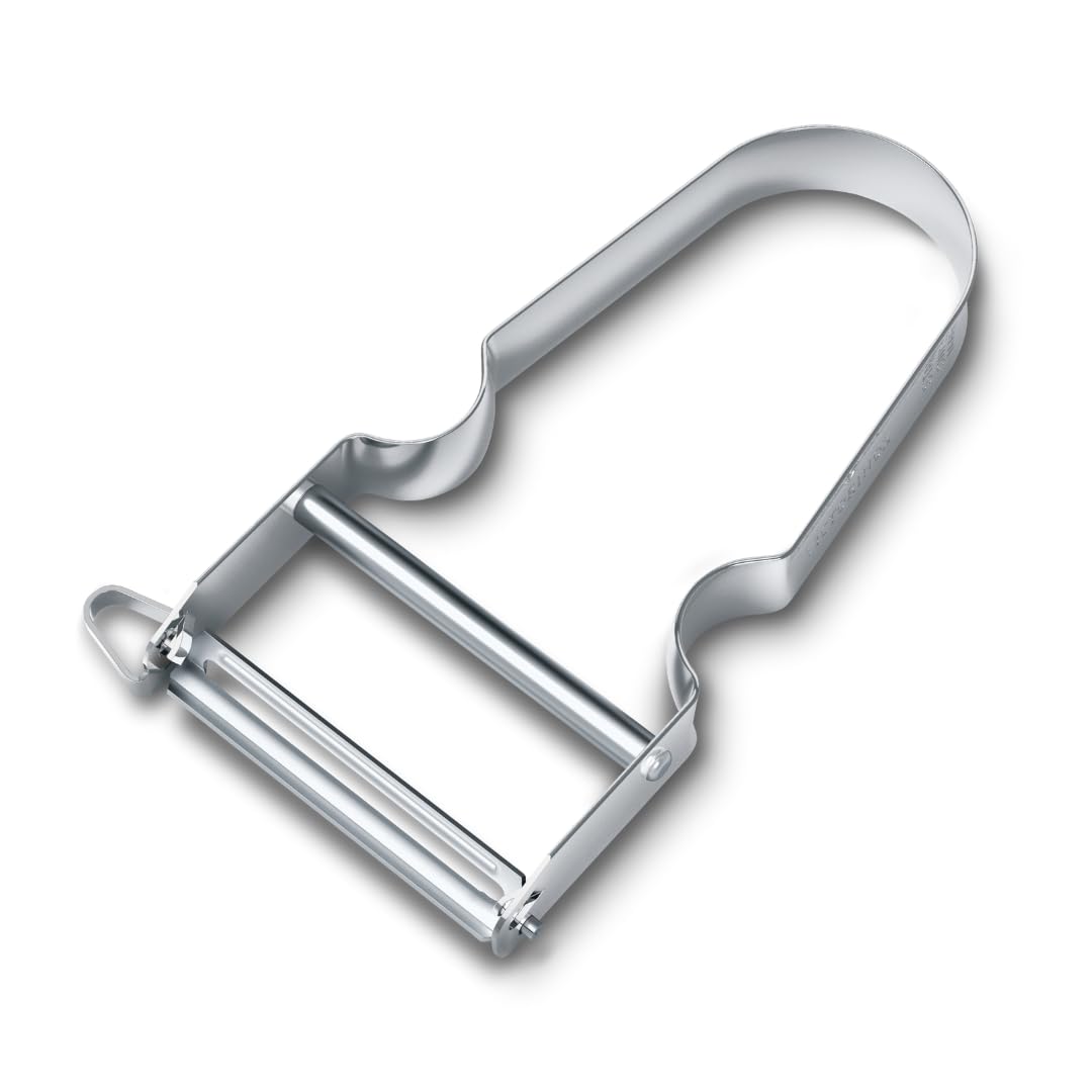Victorinox Star Peeler, Double-Edged Blade, Extra Sharp Straight Cut, Stainless Steel, Colour Metal,6.0912