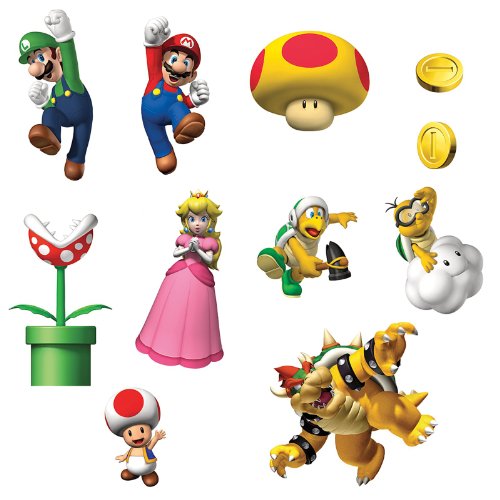 Super Mario Bros Room Decor - Removable Wall Decorations