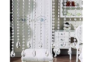 VOVOV 16 Pack 20" Hanging Crystals for Chandeliers Clear Teardrop Crystal Chandelier Pendants Parts Beads, Chandelier Crystals