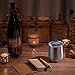 Skylety 12 oz Double-insulated Stemless Glass, Stainless Steel Tumbler Cup with Lids for Wine, Coffee, Drinks, Champagne, Cocktails, 2 Pieces (Silver)