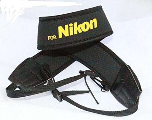 TaiDetailing Skidproof Elastic Neoprene Neck Strap for NIKON SLR D90 D3200 D3000 D5200 D5500 dslr camera Black