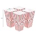 NOVELTY PLACE Plastic Red & White Striped Classic Popcorn Containers for Movie Night - 7.8
