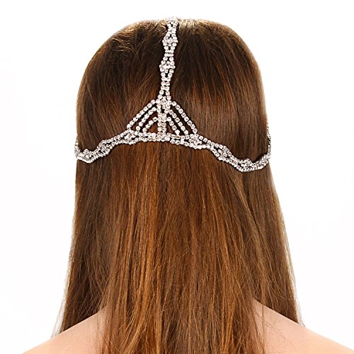 1920's Great Gatsby Inspired Art Deco Crystal Grecian Chain Headpiece