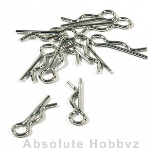 HPI Racing 6122 Body Pin (20-Piece), Medium, Chrome