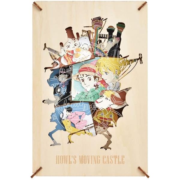 Sankei Studio Ghibli Mini Paper Craft - Howl's Moving Castle Escape Howl & Sophie, Non-Scale Model, Easy Assembly