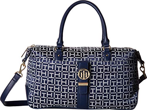 Tommy Hilfiger Women's Evanna Convertible Satchel Navy/White One Size