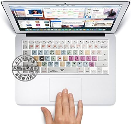 Coosybo shortcut keys Silicone Keyboard Skin Protector Sticker For mac macbook 13” 15” air pro retina for Imac G6 (final cut pro X-Metallicsl)
