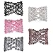 Ruihfas 5Pcs Easy Stretch Beaded Hair Combs Double Magic Slide Metal Comb Clip Hairpins for Women Hair Styling