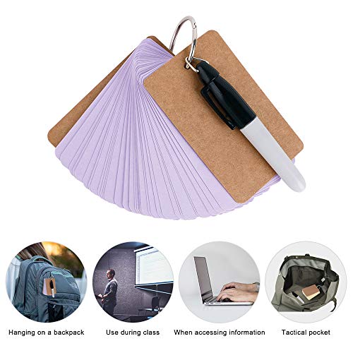 350 Pieces 3.5 x 2.2 Inches Multicolor Kraft Paper Binder Ring Easy Flip Flash Card/Study Cards/Memo Scratch Pads/Bookmark/Note Card/Index Card Stock/DIY Greeting Card(50 Sheets per Set) - Thumbnail 4
