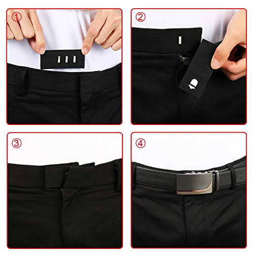 Mtlee 10 Pieces Pants Waist Extenders with Metal Hook for Pants, Jeans
