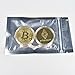 YaaNBit 2PCs Gold Plated Bitcoin/Ethereum Coins | Perfect Novelty Gift or Souvenir for Blockchain Enthusiasts