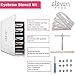 ELEVEN EVER Eyebrow Stencil Ruler kit -Includes 4 Group Eyebrow stencils and an Eyebrow Pencil Permanent Makeup Tools