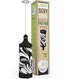 Handheld Electric Milk Frother Wand - Coffee Foamer - Battery Operated Milk Frothers with Stainless Steel Whisk - For Coffee, Matcha Lattes and Espresso