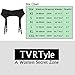 TVRtyle Women's Mysterious Sexy Black 4 Vintage Metal Clips Garter Belts for Stockings