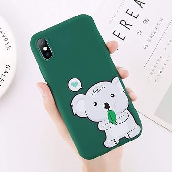 XMDSJKGC Fundas Cajas Caja del Teléfono para iPhone 6 6S 7 8 Plus X Moda Dibujos
