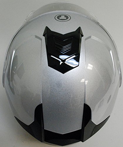 TORC T27 Full Face Modular Helmet with Integrated Blinc Bluetooth (Silver, X-Small)