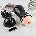 Vibrating Male Masturbator Cup Masturbation Toys with Adjustable Strong Suction Cup for Male Hands-Free Fun, PALOQUETH Realistic Male Stroker TPR Sleeve with Powerful Vibration Squeezable Panels