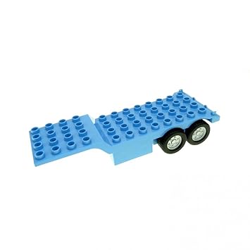 1 X Lego Duplo Lkw Auflieger Hell Blau 4 X 12 Sattelzug Trailer