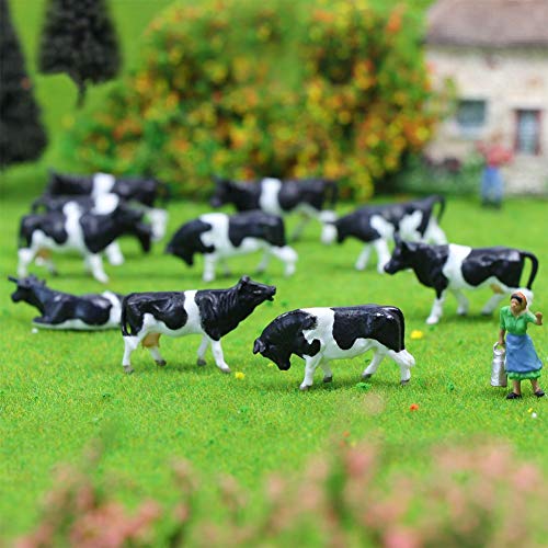 36Stk. Verschiede Kühe Rinder Figuren Bunt Tierfiguren Spur H0 1:87 Bauernhof Dekor Modellbau zubehör – Bild 4
