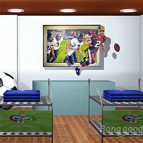 Ideana Ball Wall Stickers Decorations 3D Wall Decal Removable Ball Match Wall Stickers for Boy Home Wall Background Decor