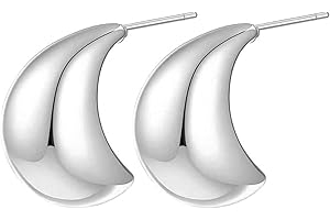 MEACHEAL Chunky Gold Hoop Earrings for Women, Lightweight Waterdrop Teardrop Hollow Open Hoops, Hypoallergenic Gold Plated Earrings Fashion Jewelry for Women Girls