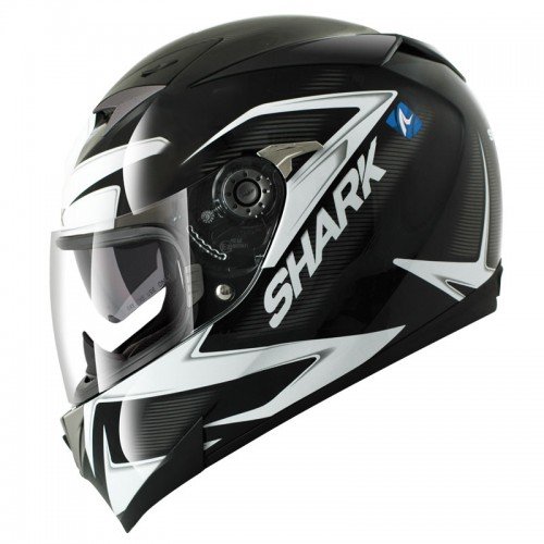 Shark S700 S Creed Mat Lumi Helmet-Black-White-XL