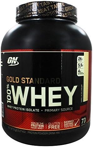 Optimum Nutrition Optimum Nutrition 100% Whey Gold Standard, Vanilla Ice Cream, 5 Pound