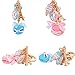 CHUANGLI Sweet Macaron Donuts Ice Cream Eiffiel Tower Keychain Bag Purse Decor Key Pendant Pink