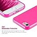 technext020 Rogue Pink Case for iPhone 7 / iPhone 8 / iPhone SE 2nd Generation, MATTE Shockproof Ultra Slim Fit Silicone TPU Soft Gel Rubber Cover Protective Back Bumper