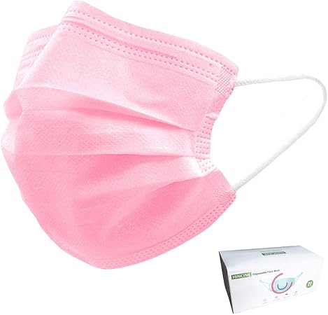 Amazon Xiaoli マスク 50枚 不織布 使い捨てマスク 3層構造 快適 飛沫防止 抗菌 ふつうサイズ 風邪予防 お出かけ安心 ふつうサイズ 家庭用 大人用マスク ピンク ピンク 100枚 Xiaoli 布マスク