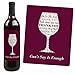 Girly Thank You - Thank You Gift for Women - Wine Bottle Label Stickers - Set of 4