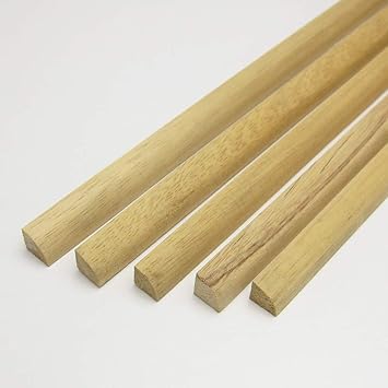 Amazon 岡元木材 南洋材 丸棒1 4 直径mm 1 4 900mm 3本入 丸棒材