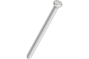Kozelo 5 Pcs Hex Head Screws Bolts - [3/8"-16x5-1/2] 316 Stainless Grade A4-70 Steel Fully Threaded Hex Tap Hexagon Head Mach