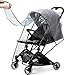Stroller Rain Cover & Mosquito Net,Universal Baby Jeep Stroller , Protection Against Mosquitos,Clear Windproof Waterproof,Travel Umbrella Cover for Pram,Outdoor Use (Air Holes)