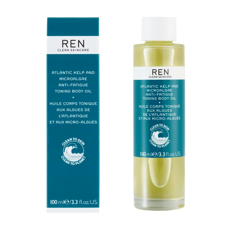 REN Clean Skincare - Atlantic Kelp and Microalgae Anti-Fatigue Body Oil 100 ml Black