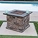 Christopher Knight Home Stone Outdoor Natural Stone Finished Square Fire Pit - 40,000 BTU
