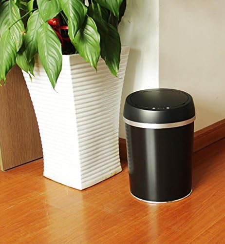 WWJ Domestic stainless steel induction dustbin. smart lid trash can , medium