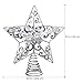 Christmas Star Tree Topper -Silver Glittered Metal Hallow Tree Star Unique Design- 8 Inches (Base Not Included) Fit for General Size Christmas Tree