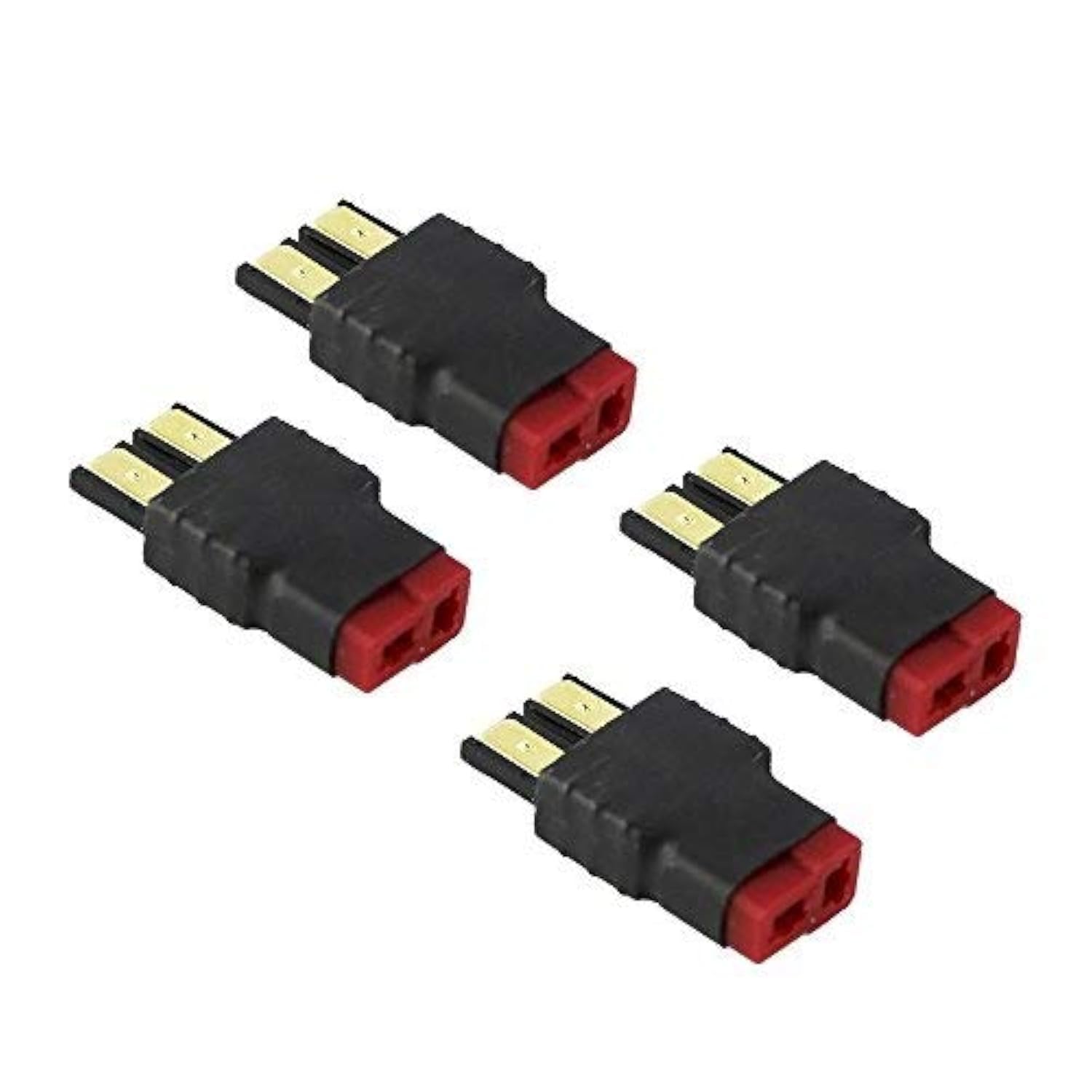 4Pcs Male TRX Traxxas to Female Deans T Plug Connector Adapter for RC LiPo Battery