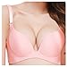 Seamless Push-Up Cleavage Bra for Women Lightly Lined Wirefree Sexy Plunge Everydays Bra 38B Pink