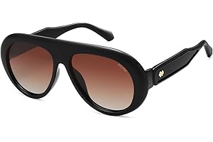 SOJOS Trendy Oversized Polarized Aviator Sunglasses Womens Men Retro Vintage 70s Style UV Protection Sun Glasses SJ2390