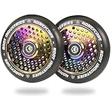 Root Industries 110mm Honeycore Wheels - Black Urethane (Pair) (Black/NeoChrome)