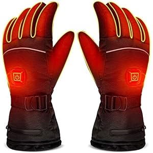 Z-YQL Electric Battery Heating Gloves adjustable temperature for Men/Women, Waterproof Warm Gloves for Cycling…