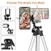 Phone Tripod with Wireless Remote, Eocean 50inch Universal Tripod for Cellphone, Gopro and Camera with Universal Phone Mount Holder, Compatible with iPhone 11 Pro Max/Galaxy Note 9/S9/Google (Silver)